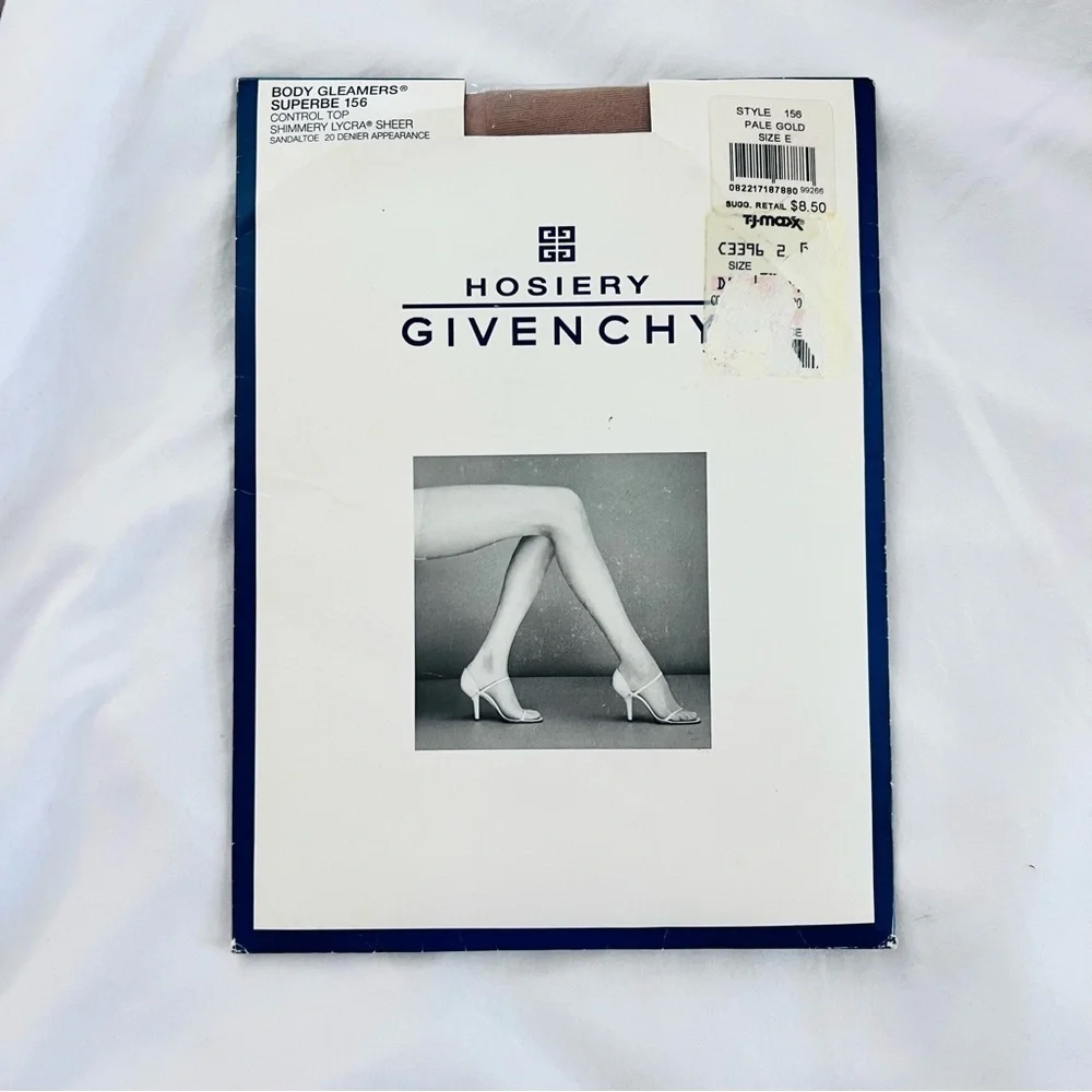 Vintage Givenchy NEW OLD STOCK Body Gleamers Superbe 156 Hosiery Pale Gold SZ E